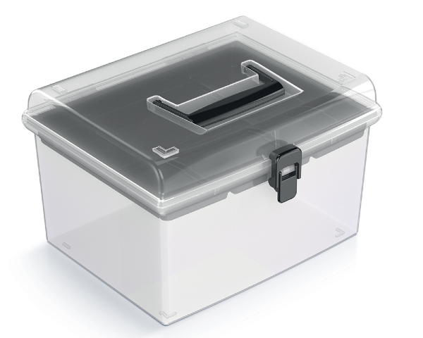 Organizer przezroczysty z tacką 24,5 x 21,4 x 15,8 cm