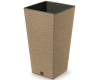 Donica wysoka z wkładem naturo 91,5 l Furu Square Eco Wood