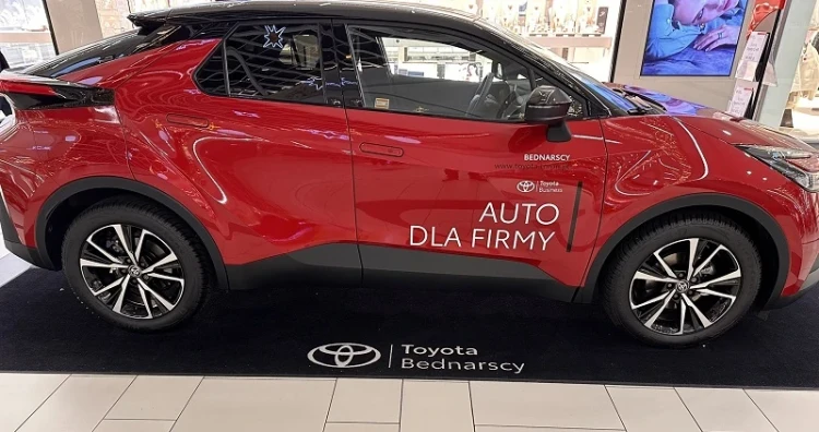 logomata welur toyota bednarscy jet-print, luksusowa wycieraczka z nadrukiem o szerokim borderze 20 mm