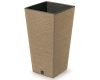 Donica wysoka z wkładem naturo 11 l Furu Square Eco Wood