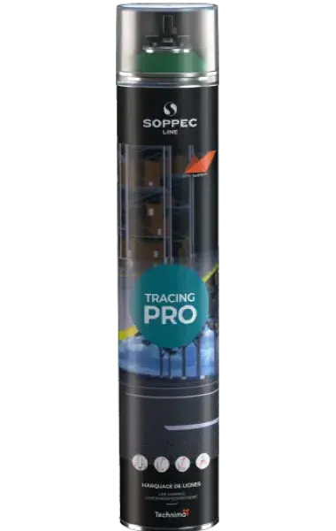 Farba spray do malowania linii TRACING PRO 750 ml Soppec zielony