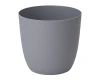 doniczka okragla 12,8 cm szara form plastic turo