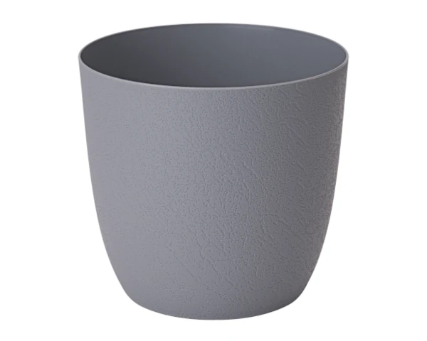 doniczka okragla 12,8 cm szara form plastic turo