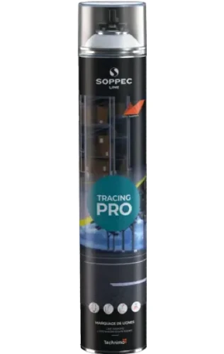 Farba w sprayu do malowania linii Soppec Tracing Pro w kolorze białym RAL 9016, puszka 750 ml