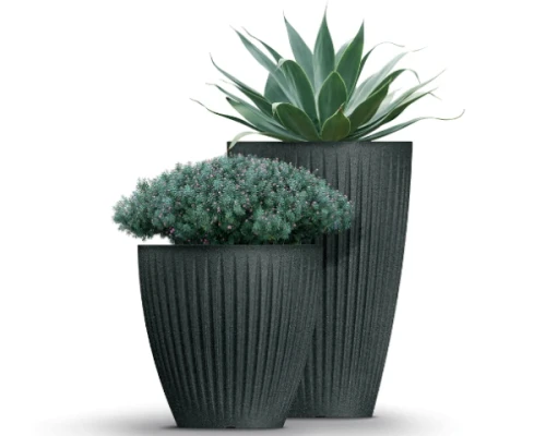 Doniczka okrągła Ethick Latia Round aranzacja z roslina