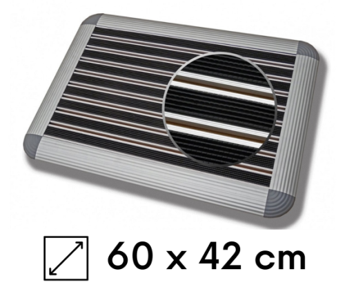 wycieraczka systemowa wkład gumowy + najazd 60x42 cm
