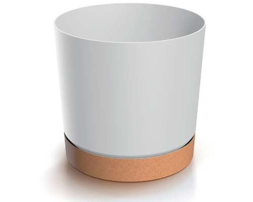 Doniczka z podstawką 22 litry biała Tubo