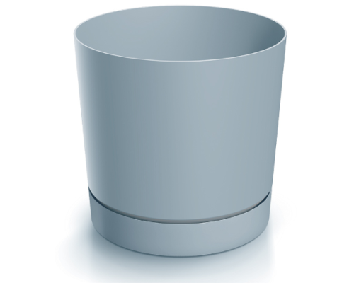 Doniczka z podstawką 4 litry kolor: szary Tubo