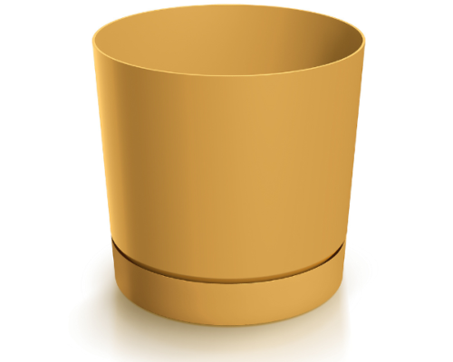 Doniczka na kwiaty 8 litrów kolor musztardowy Tubo