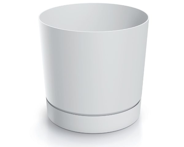 Doniczka na kwiaty 8 litrów kolor biały Tubo