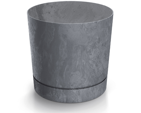 Doniczka z podstawką 4,6 l marengo Tubo Beton Effect