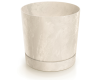 Doniczka z podstawką 4,6 l kremowa Tubo Beton Effect