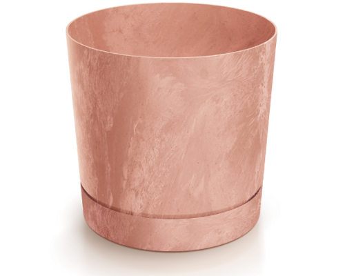 Doniczka z podstawka 14,5 l kolor terakota Tubo Beton Effect