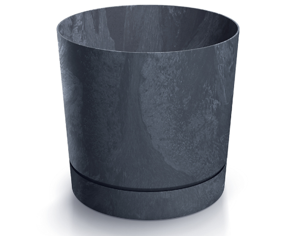Donica z podstawka 35 l kolor antracytowy Tubo Beton Effect