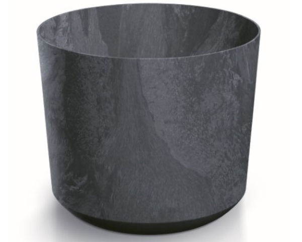 Doniczka okrągła 14,5 l kolor antracytowy Tubo Beton Effect