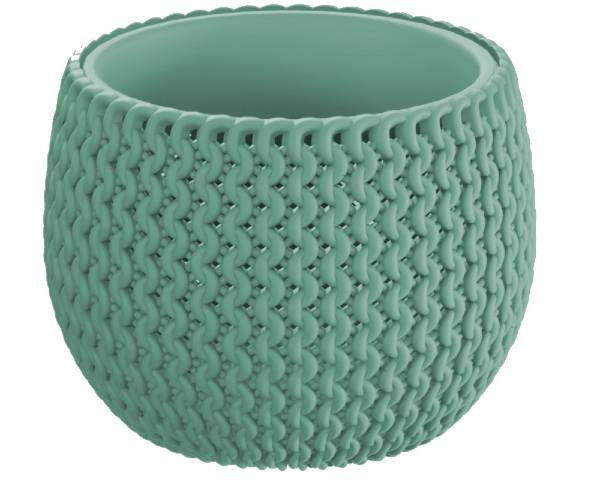 Doniczka kula z wkładem 1,4 l kolor zielony Splofy Bowl