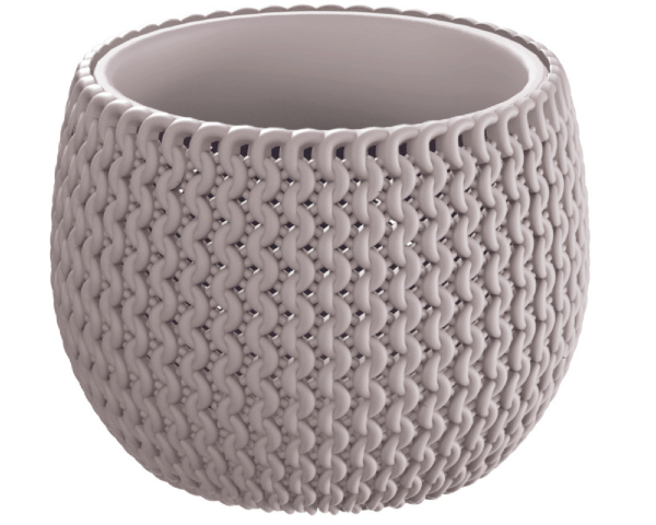 Doniczka z wkladem kula 1,4 l bezowa Splofy Bowl