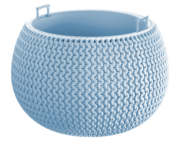 Doniczka z wkladem kula 3,9 l kolor błękitny Splofy Bowl