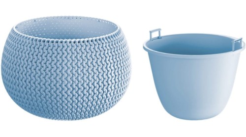 Doniczka kula 3,9 l błękitna Splofy Bowl wkład prezentacja