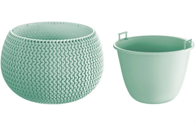 Doniczka kula 3,9 l zielona Splofy Bowl wkład prezentacja