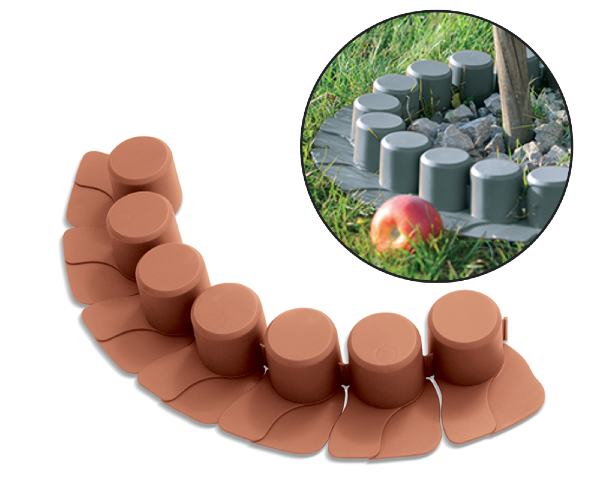 Palisada ogrodowa terakota plastikowa 4 mb IPAL7