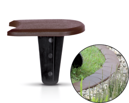 Palisada ogrodowa brązowa plastikowa płaska 3,8 mb IPAK1