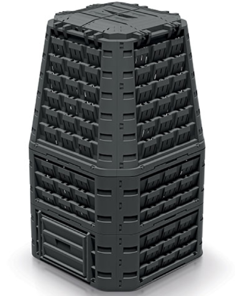 Kompostownik ogrodowy duży 1050 litrów czarny Evogreen Vario