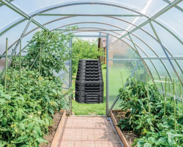 Duży kompostownik ogrodowy 1050 litrów czarny Evogreen Vario