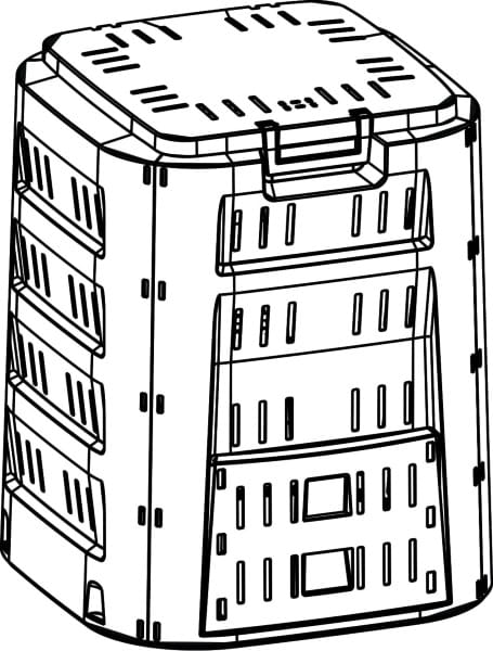 Kompostownik ogrodowy czarny 320 litrów Compogreen grafika