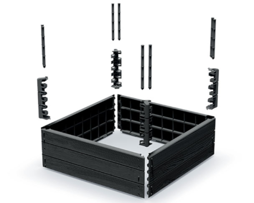 wysoka grządka ogrodowa antracyt Base Woody