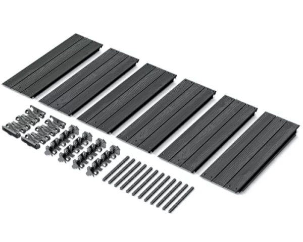 podwyższona rabata ogrodowe 149x75cm antracyt Base Woody