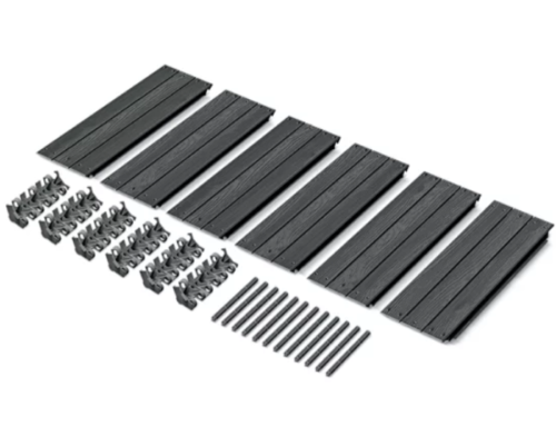 wysoka grzadka ogrodowa sześciokątna antracyt Base Woody rabatka