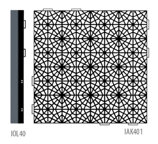 Obrzeże listwa czarna do kratki basenowej ażurowej Mosaic rzut