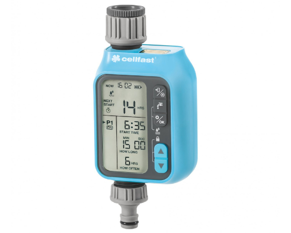 cellfast elektroniczny sterownik nawadniania chronos - widok z frontu