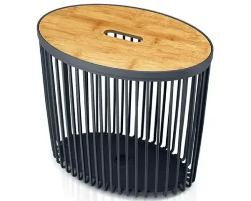 Stolik do kawy z koszem kolor antracyt Clubo