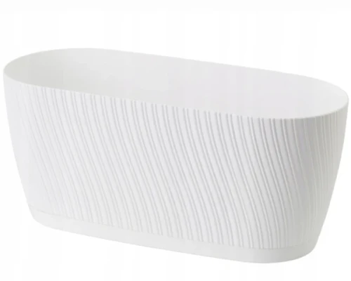 doniczka podluzna biala 27 cm prosperplast mika