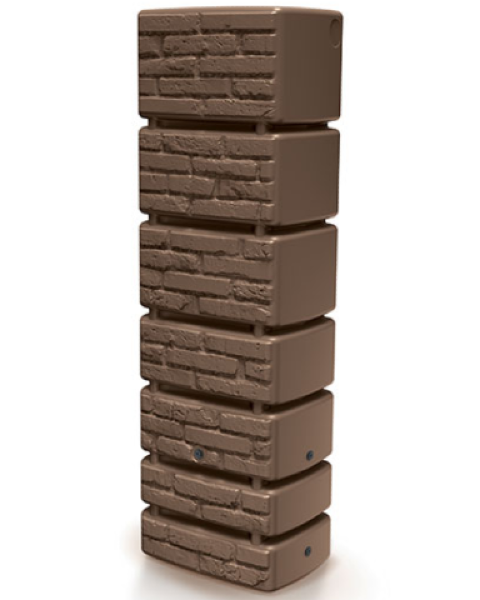 ozdobny zbiornik na deszczowke prosperplast tower brick 350 l brazowy