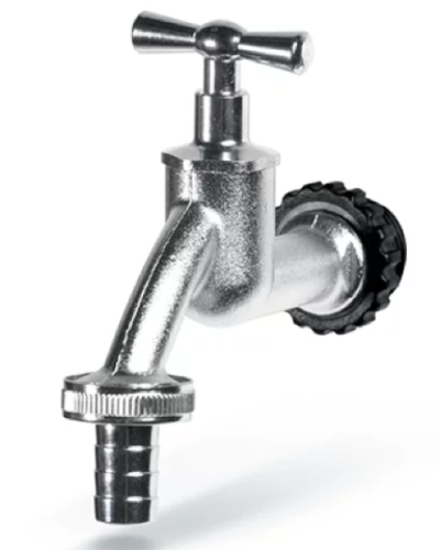 kranik do zbiornika na deszczowke 3/4 srebrny Tap