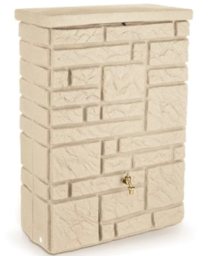 dekoracyjny zbiornik na deszczówkę 300L prosperplast maurano słomkowy