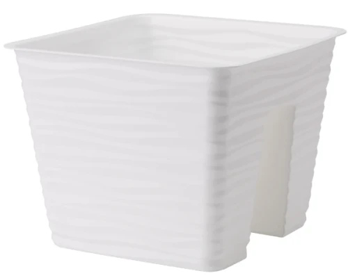 doniczka balkonowa 27 cm biala form plastic sahara railing