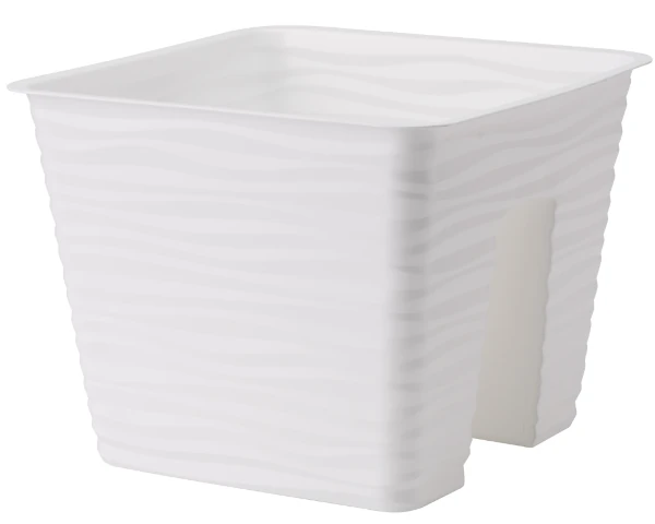 doniczka balkonowa 27 cm biala form plastic sahara railing