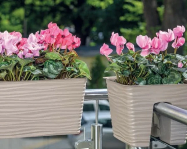 skrzynki balkonowe form plastic sahara railing aranzacja na barierce