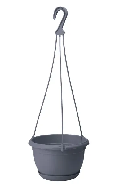 doniczka wisząca 24 cm antracyt form plastic malta