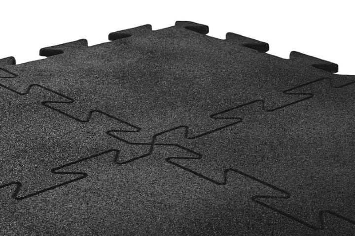 Mata do siłowni 25 mm puzzle czarne 100x100 cm