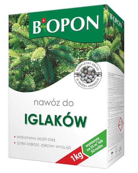 Nawoz do iglakow granulowany 1 kg BIOPON.webp