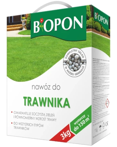 Nawoz do trawników granulowany 3 kg BOPON