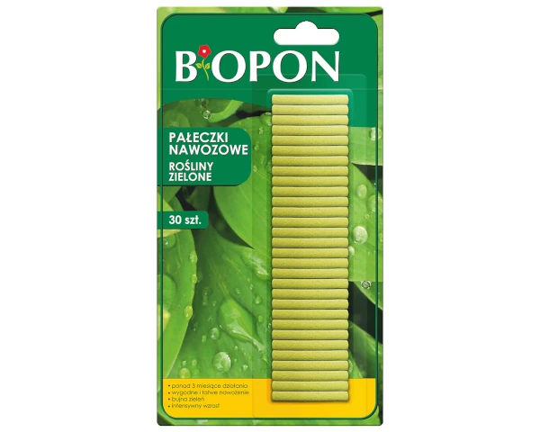 paleczki nawozowe do roslin zielonych 30 sztuk biopon