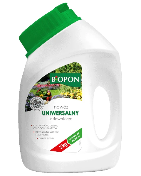 Nawoz uniwersalny granulowany z siewnikiem 2 kg BIOPON