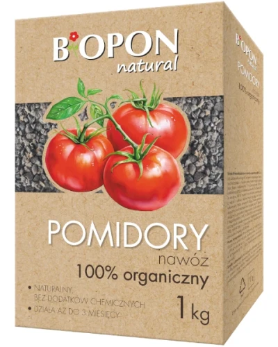 Ekologiczny nawóz do pomidorów Bopon 100% organiczny granulat, karton 1 kg