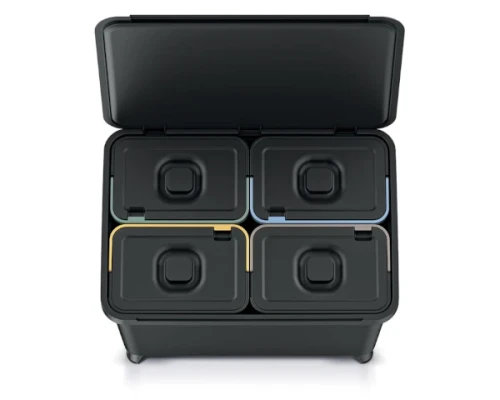 Pojemnik-do-segregacji-smieci-z-koszami-4x10L-czarny-Systema-widok-z-gory